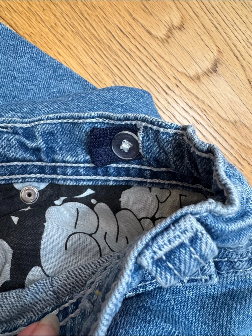 Empyre Kids Blue Straight-Leg Denim Jeans size 24 100% cotton Y2K